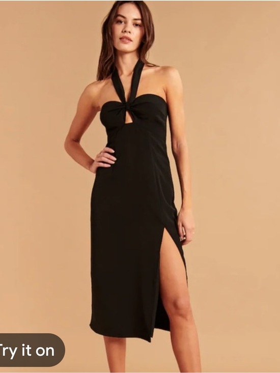 Abercrombie & Fitch Dresses & Skirts - Abercrombie Halter Midi Dress - NWT - Black - Size L